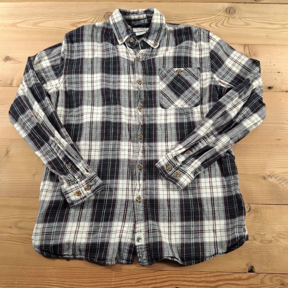 Vintage Boston Traders Flannel Shirt Mens Small Plaid Button Up